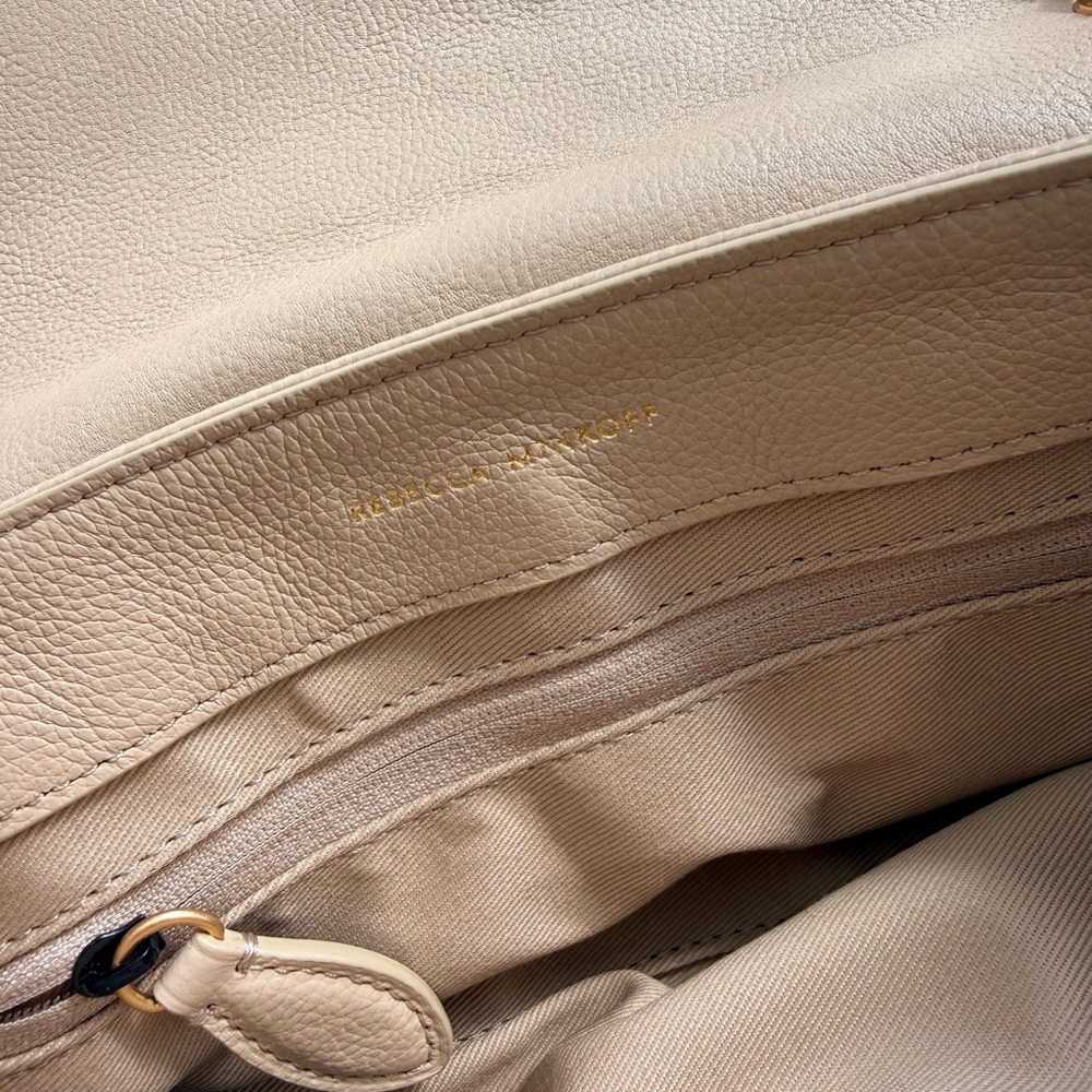 Rebecca Minkoff Beige Shoulder Bag with Gold Chain - Picture 4 of 6